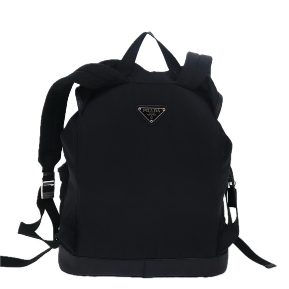 PRADA Backpack Nylon Black Auth ki4596 - Picture 2 of 16
